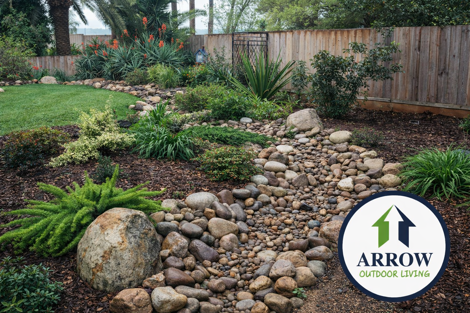 Backyard landscape