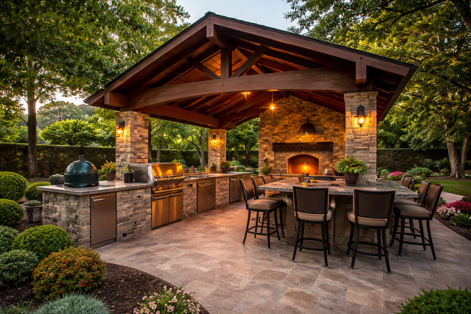 Covered Outdoor Kitchen 