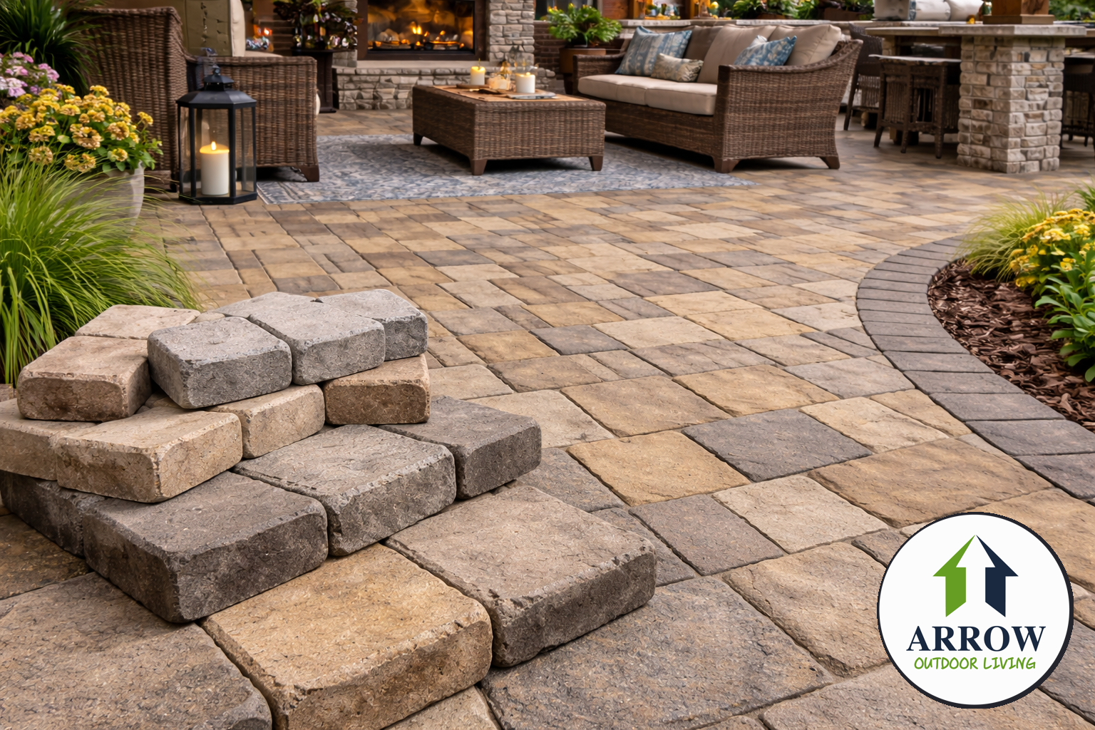 Porch with Pavers
